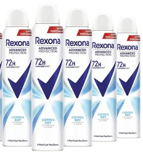 ۶عدد اسپری دئودورانت ضد تعریق زنانه رکسونا Rexona مدل کاتن درای Cotton Dry حجم 200 میلی لیتر (اورجینال)